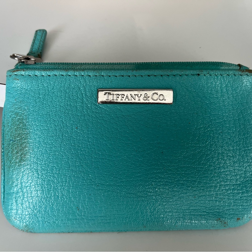 Tiffany & Co. Aqua Leather Pouch